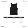 Black U-Shaped Ribbed Tank Top