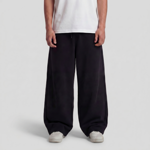 Baggy Unisex Wide Leg Summer Sweatpants - Black
