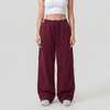 Baggy Unisex Wide Leg Summer Sweatpants - Burgundy