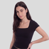Square Neck Short Sleeve Top