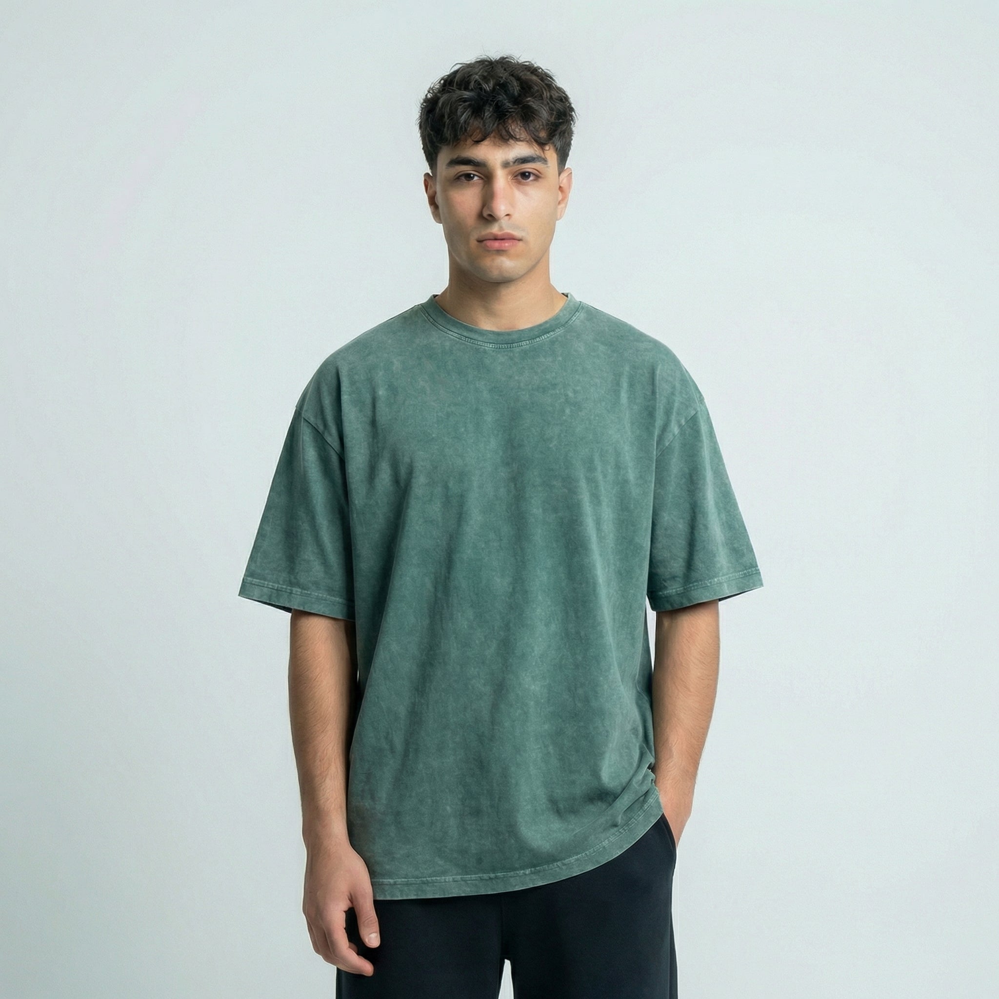 Washed Oversized Unisex T-Shirt - Green