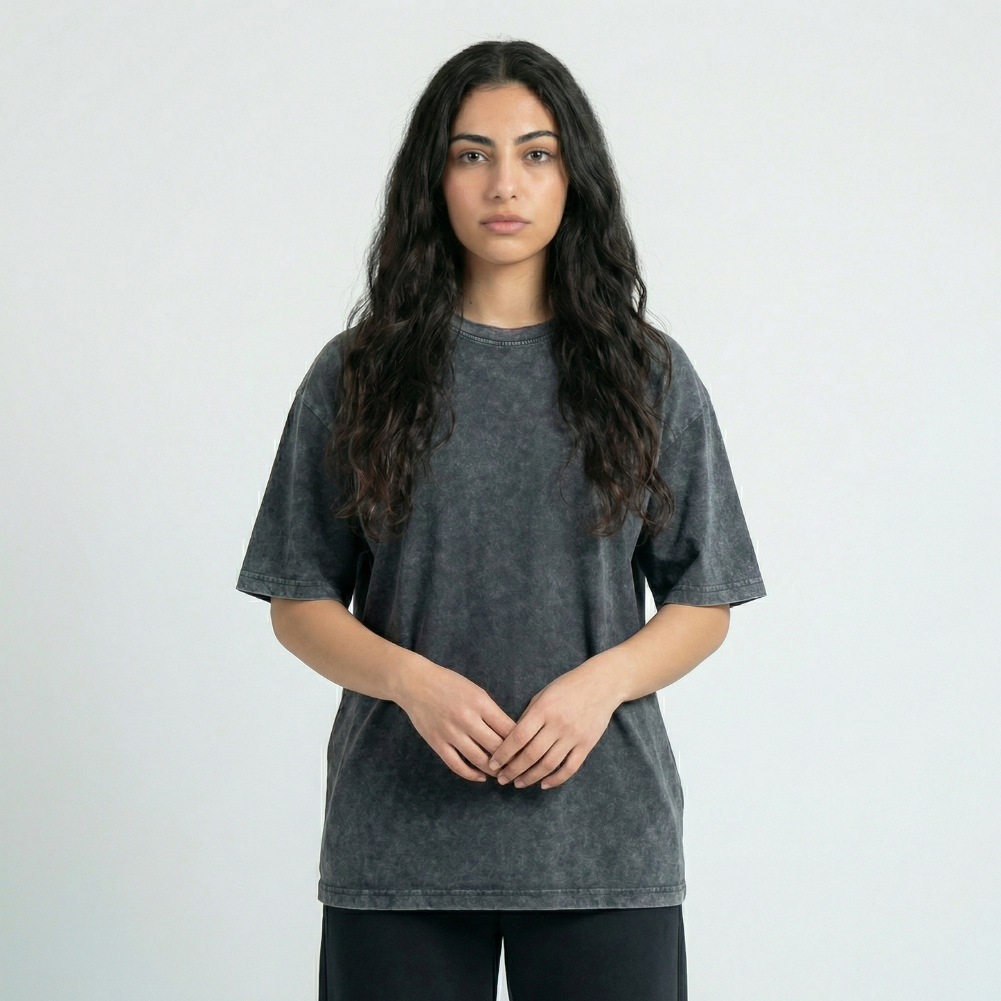 Washed Oversized Unisex T-Shirt - Dark Grey