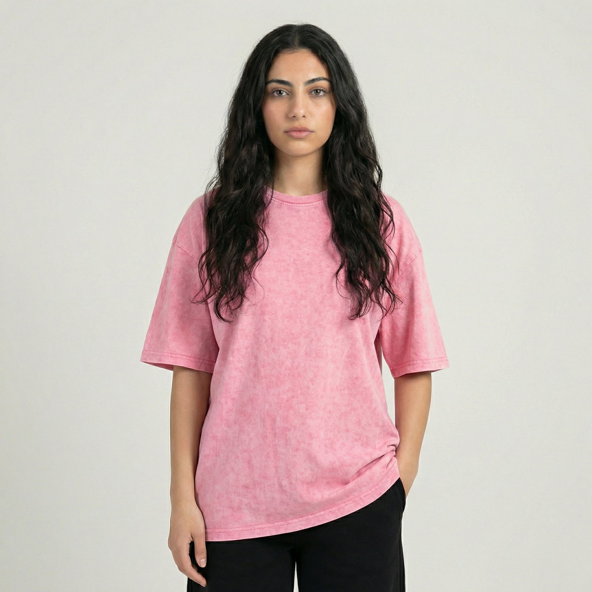 Washed Oversized Unisex T-Shirt - Pink