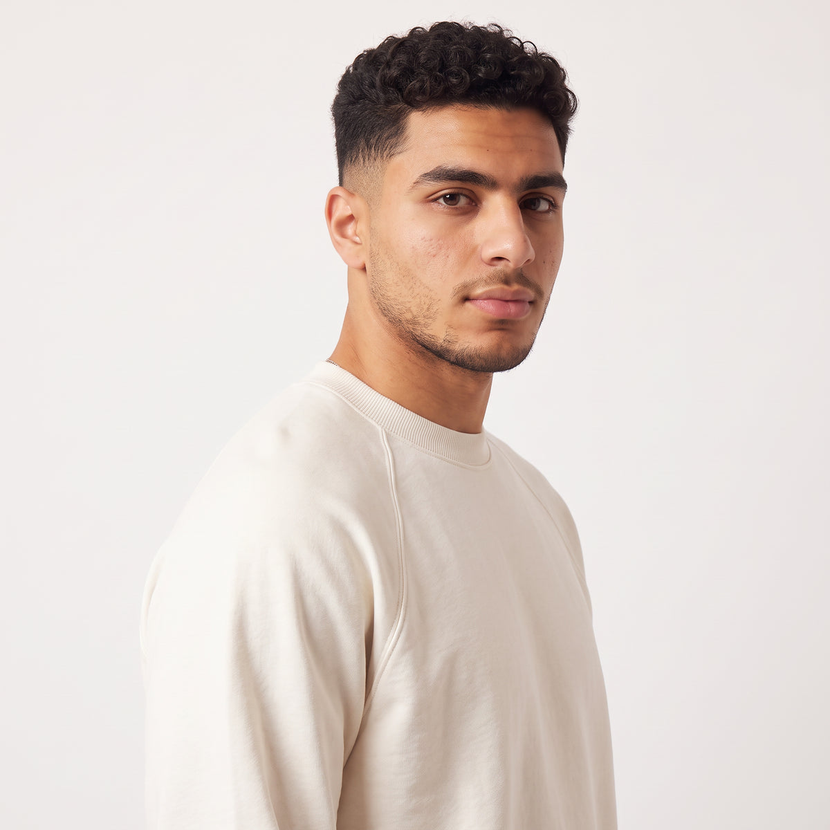 Boxy Unisex Sweatshirt - Off White