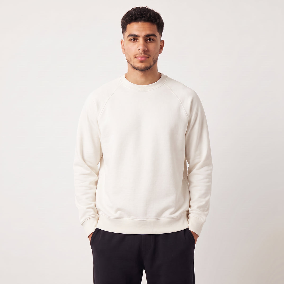 Boxy Unisex Sweatshirt - Off White