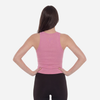 Women Wide Neck Ribbed Tank Top - Pink