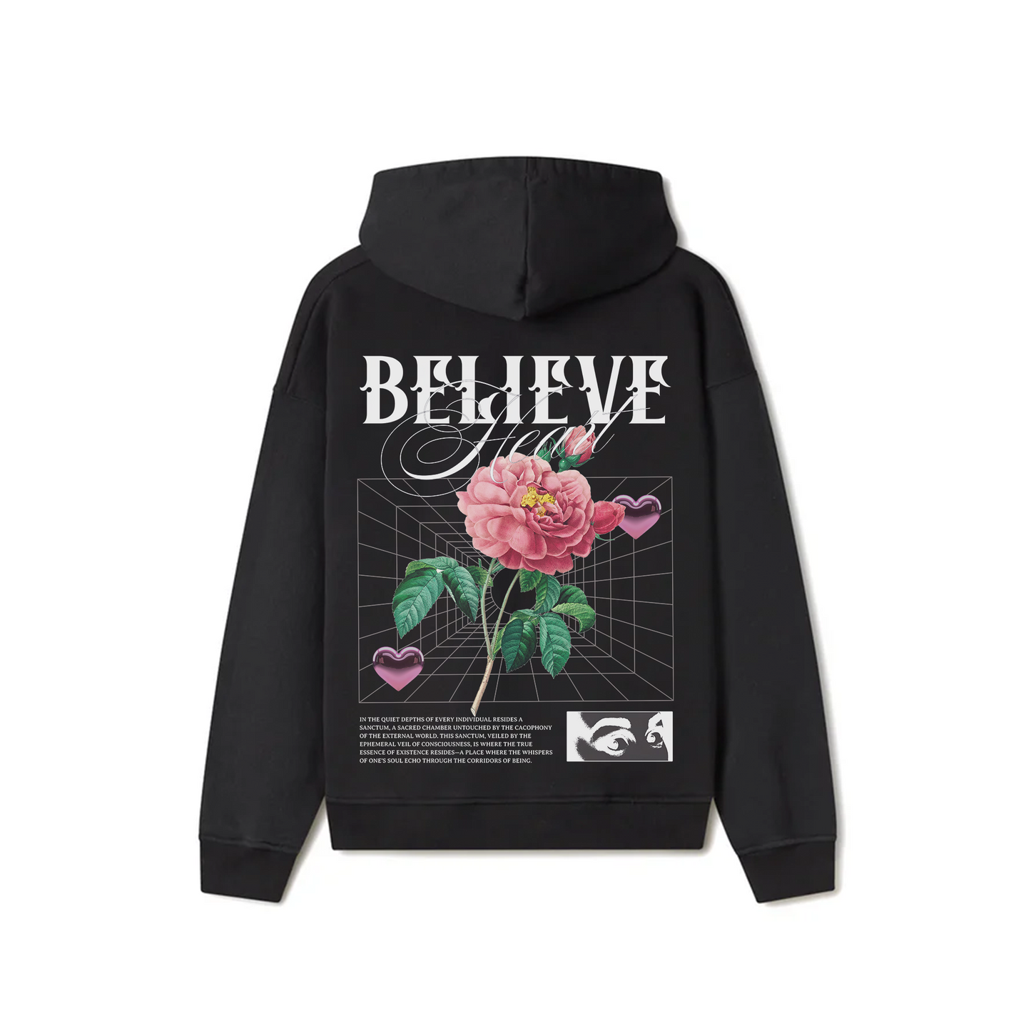 Black Oversized Hoodie - Believe