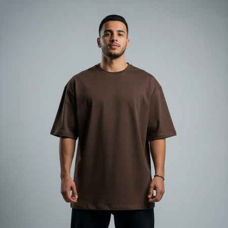 Premium Heavy Oversized Unisex T-Shirt - Brown