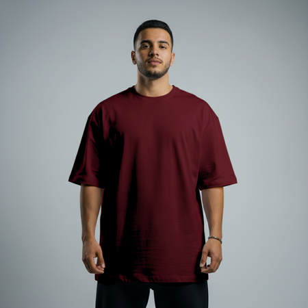 Premium Heavy Oversized Unisex T-Shirt - Burgundy