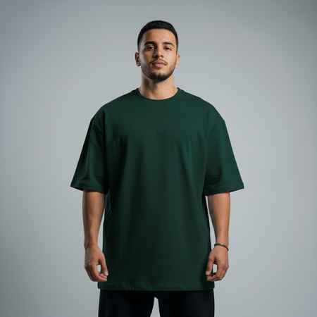 Oversized Boulevard Unisex T-Shirt (Dark Green)