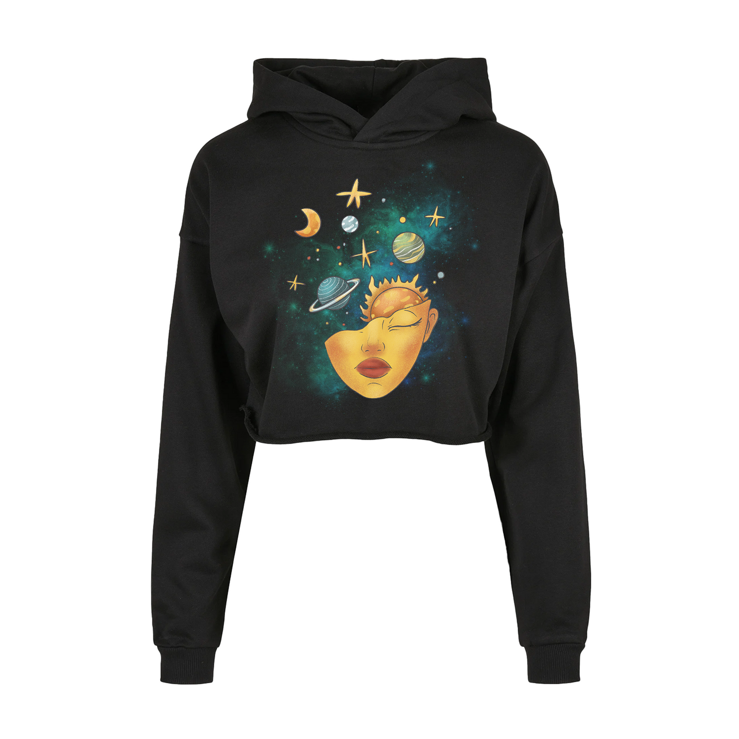 Cropped Oversized Hoodie – From Outer Space