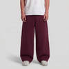 Baggy Unisex Wide Leg Summer Sweatpants - Burgundy