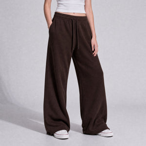 Baggy Unisex Wide Leg Summer Sweatpants - Brown