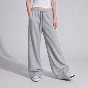 Baggy Unisex Wide Leg Summer Sweatpants - Heather Grey