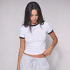 Ringer Baby Tee - White