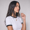 Ringer Baby Tee - White
