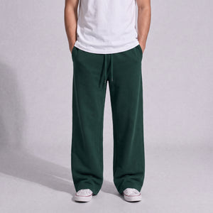 Baggy Unisex Wide Leg Summer Sweatpants - Dark Green