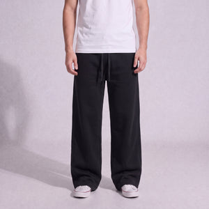 Baggy Unisex Wide Leg Summer Sweatpants - Black