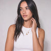 Women Crewneck Ribbed Tank Top - White