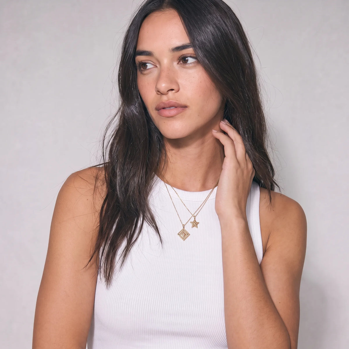 Women Crewneck Ribbed Tank Top - White