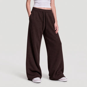 Baggy Unisex Wide Leg Summer Sweatpants - Brown