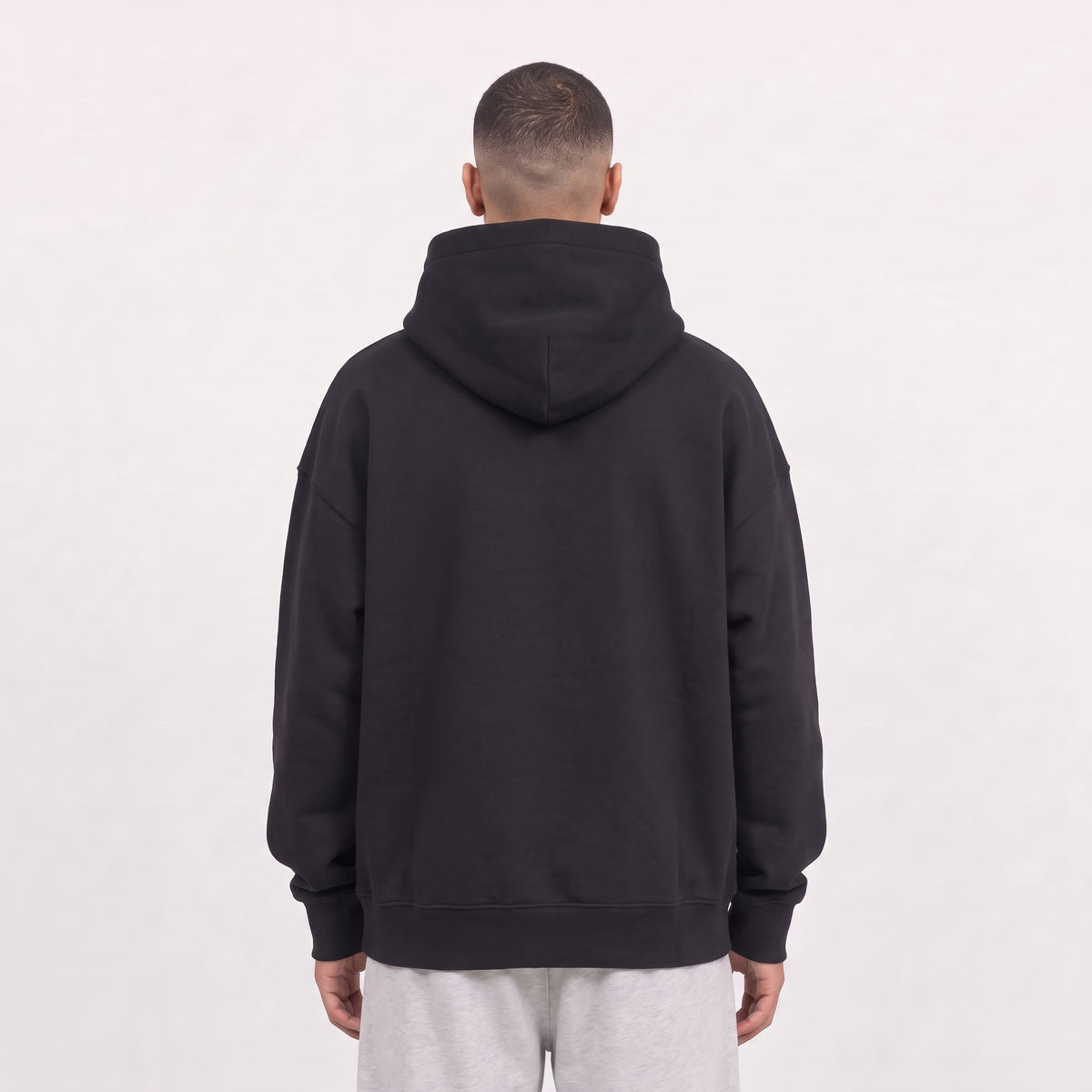 Boxy Unisex Hoodie - Black