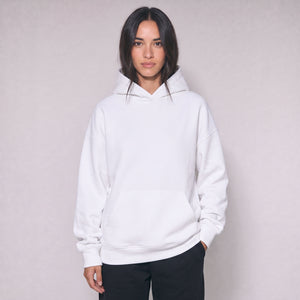 Boxy Unisex Hoodie - White