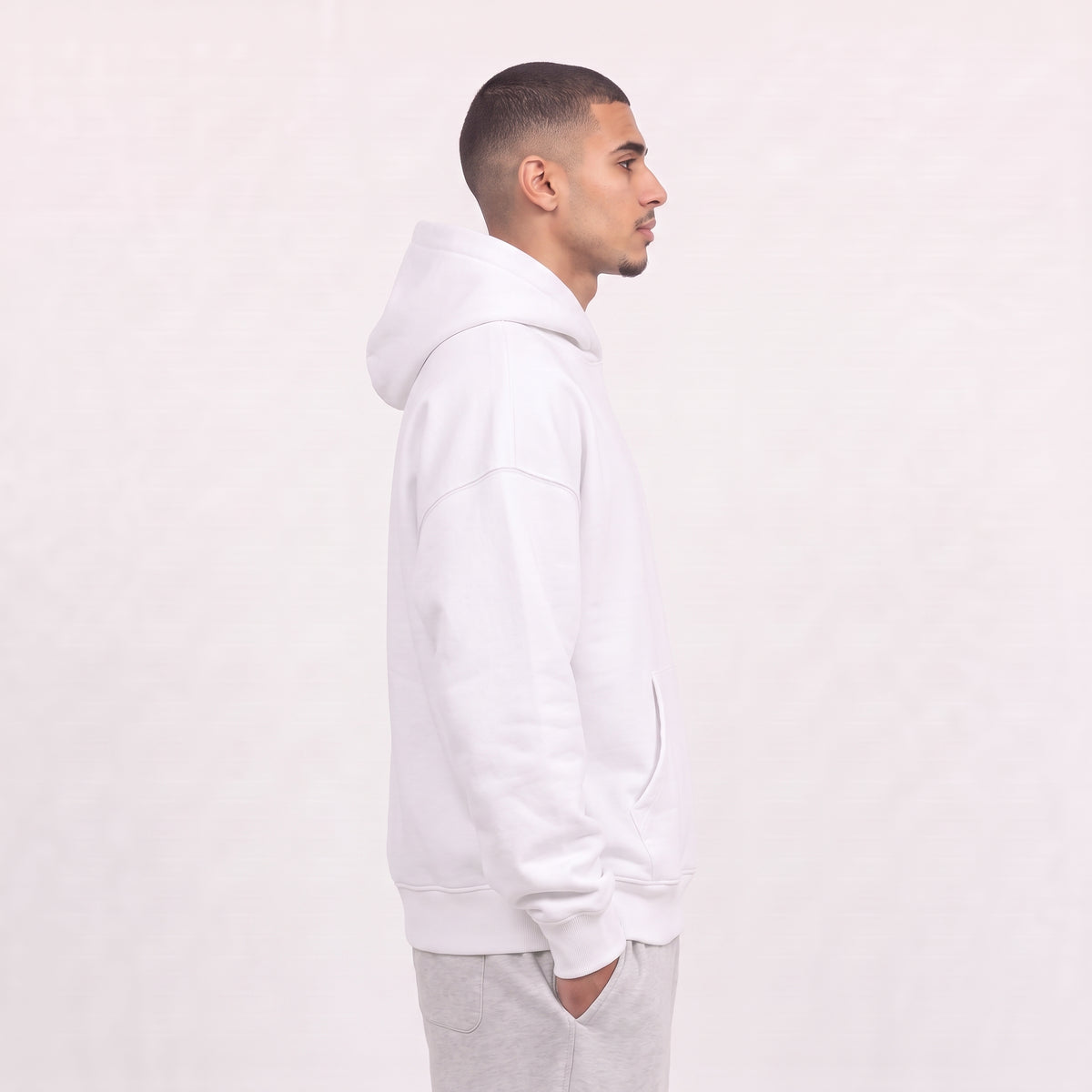 Boxy Unisex Hoodie - White