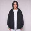 Zip Up Unisex Hoodie - Black