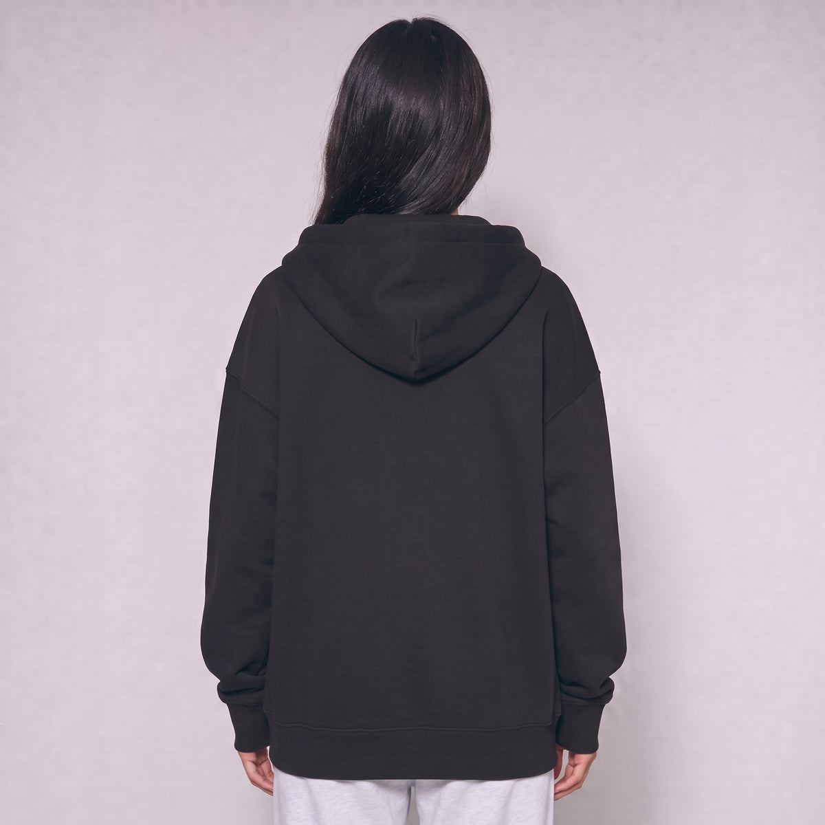 Zip Up Unisex Hoodie - Black