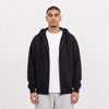 Zip Up Unisex Hoodie - Black