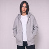 Zip Up Unisex Hoodie - Heather Grey