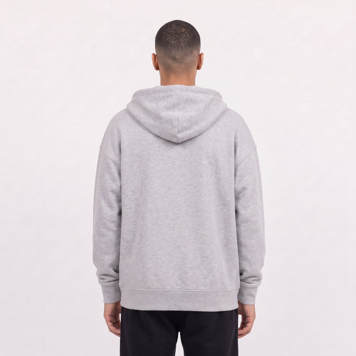 Zip Up Unisex Hoodie - Heather Grey