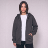 Zip Up Unisex Hoodie - Dark Grey