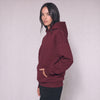 Boxy Unisex Hoodie - Burgundy