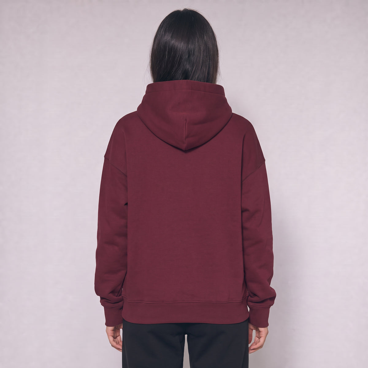 Boxy Unisex Hoodie - Burgundy