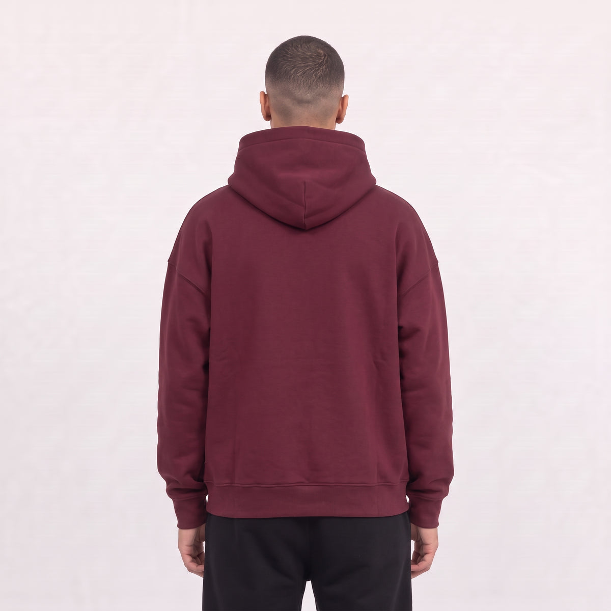 Boxy Unisex Hoodie - Burgundy