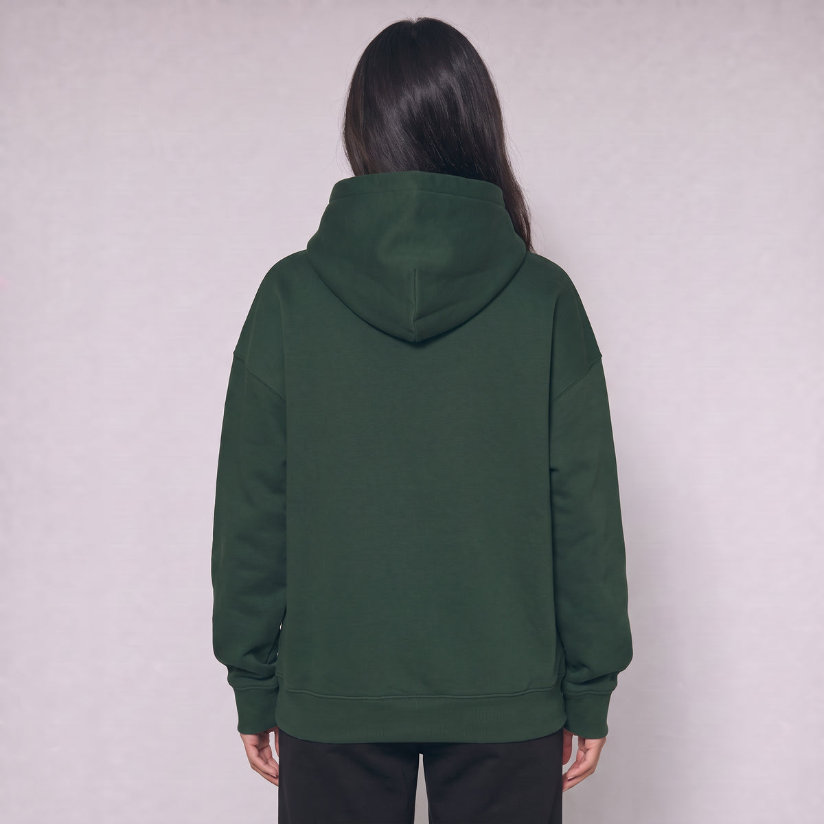 Boxy Unisex Hoodie - Dark Green