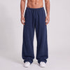 Baggy Unisex Wide Leg Sweatpants - Navy