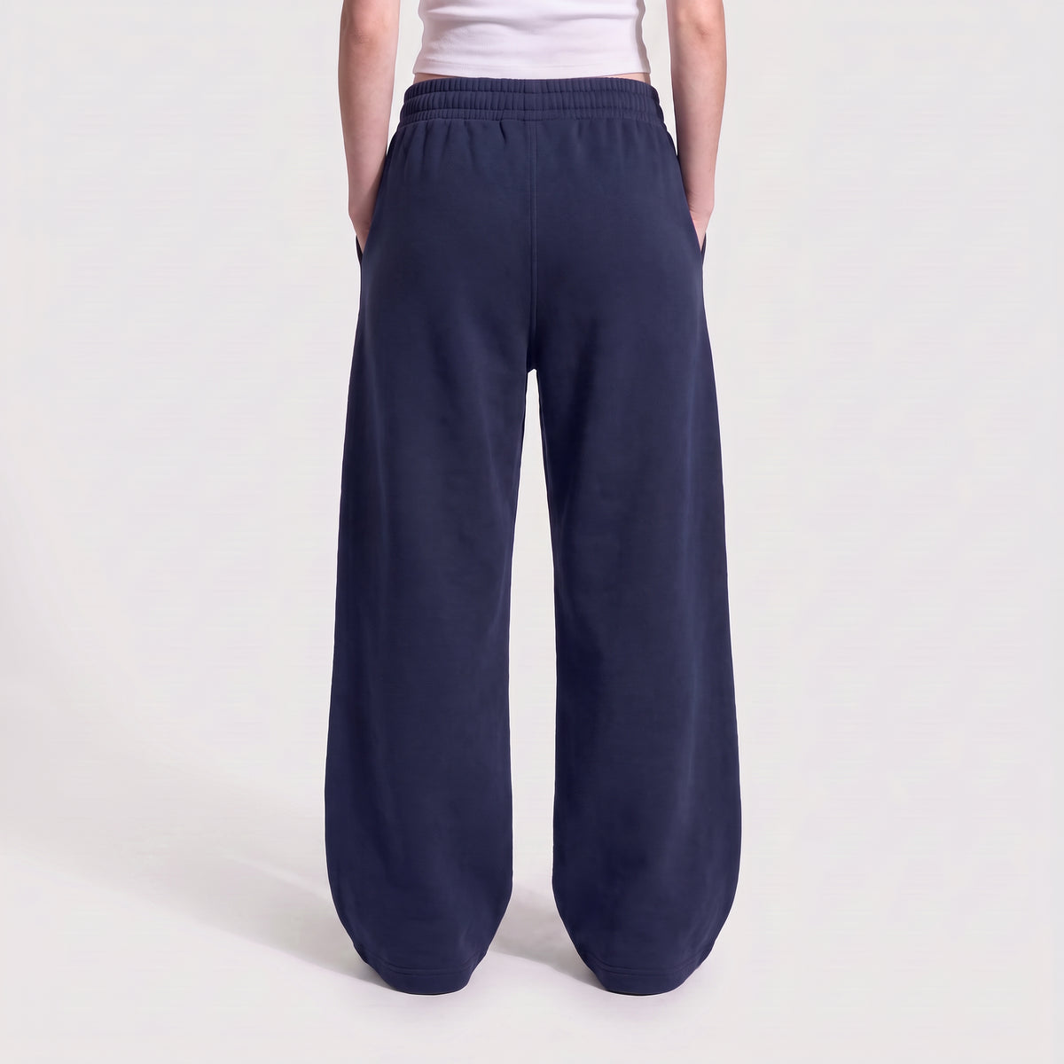 Baggy Unisex Wide Leg Sweatpants - Navy