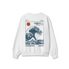 White Crewneck Sweatshirt - Hokkaido wave