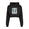 Cropped Oversized Hoodie – Holographic Butterfly