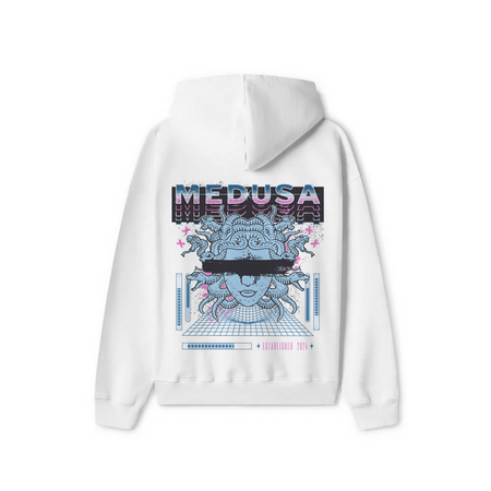 White Oversized Hoodie - Medusa