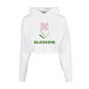 Cropped Oversized Hoodie – Pink Flower