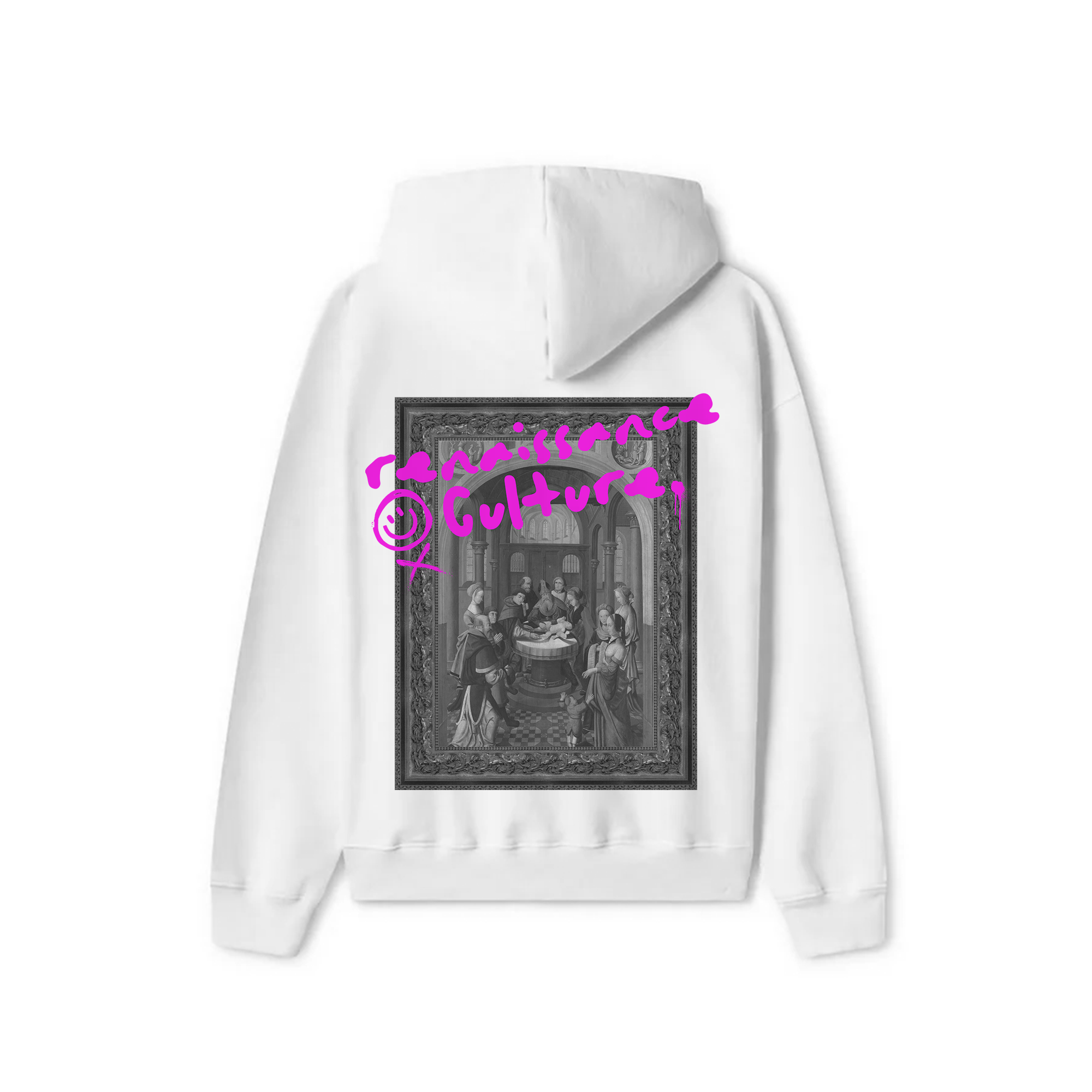 White Oversized Hoodie - Renaissance Culture