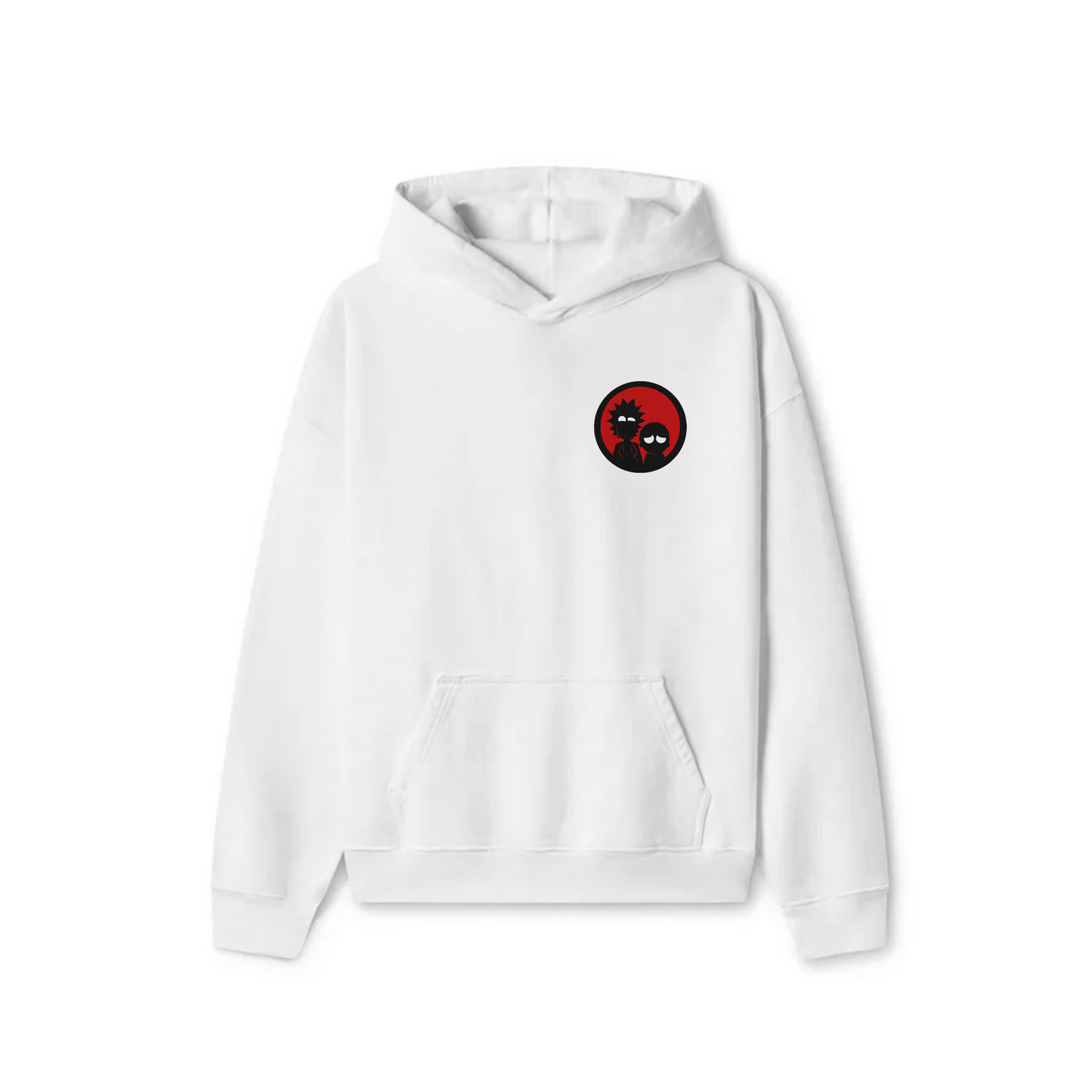 White Oversized Hoodie - Rick & Morty