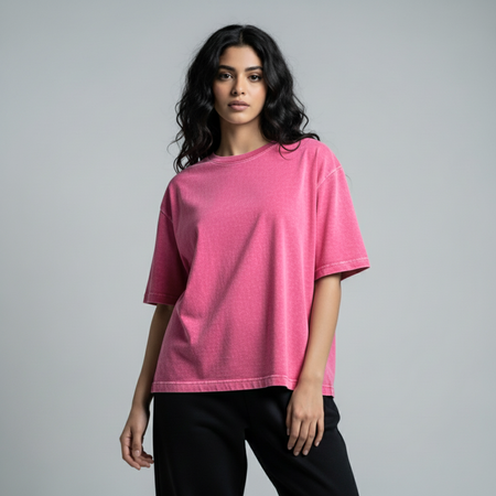 Washed Oversized Unisex T-Shirt - Pink
