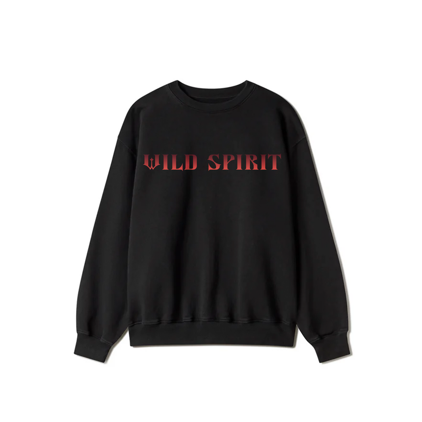 Black Crewneck Sweatshirt - Wild spirit