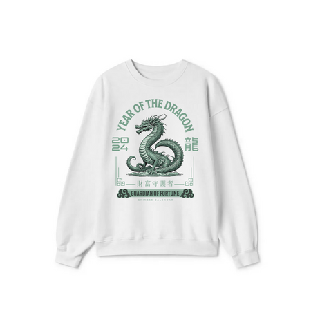 White Crewneck Sweatshirt - Year of the dragon